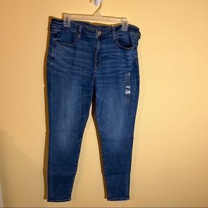 American Eagle - Nex(x)t Level Stretch Jeggings - Brilliant Blue - Size 14 - NWT